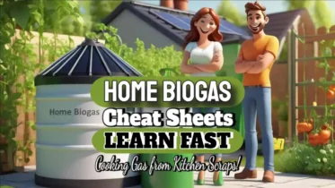 Home Biogas Plant Cheat Sheets thumbnail featured image with text.