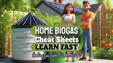 Home Biogas Plant Cheat Sheets thumbnail featured image with text.