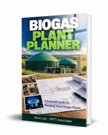 Biogas Plant Planner eBook 3D cover portrait style.