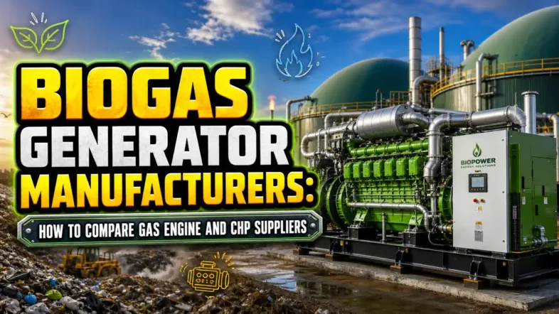 Featured image for article: Biogas Generator Manufacturers How to Compare Gas Engine and CHP Suppliers.