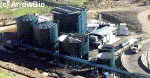 Image showing two stage anaerobic digestion - Anaerobic digestion achieved in 2 stages.