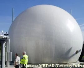 a biogas store gasometer