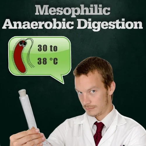 mesophilic temperature anaerobic digestion graphic for this AD page. All about Mesophilic Anaerobic Digestion