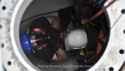 Digester Cleaning Contractors Digester cleaning contractor makes a confined space entry