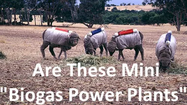 Amusing image of a potential 4 legged biogas power plants.