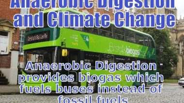 Image shows an anaerobic digestion and climate change example.