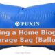 Image shows a Using a Home Biogas Storage Bag.