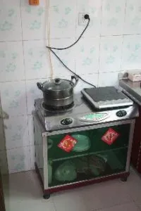Domestic biogas stoves like this are often made in China.