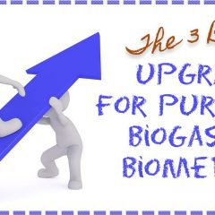 Image is a graphic about selecting a biogas upgrader technology for biomethane upgrading