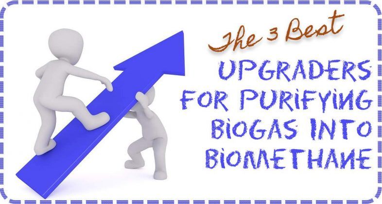 Image is a graphic about selecting a biogas upgrader technology for biomethane upgrading