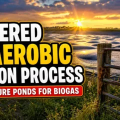 Featured image with text: Covered Anaerobic Lagoon Process and Manure Ponds for Biogas for the article.