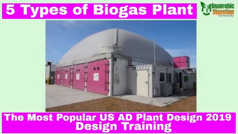 Image shows the "types of Biogas Plant" video thumbnail for a batch type AD Plant.