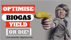 Image is a funny meme which says "Optimise Biogas Yield or Die".