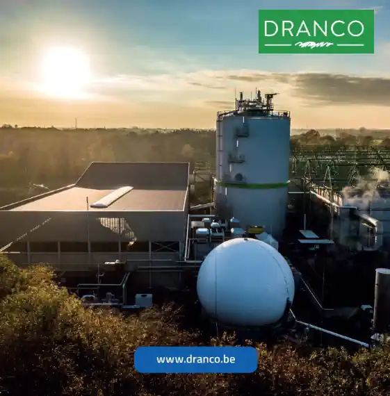 Image from a company catalogue of a DRANCO high solids anaerobic digestion plant.