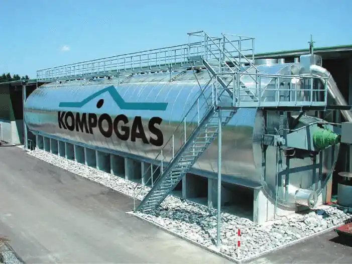 Kompogas anaerobic digester at Oetwil Am See (Switzerland).