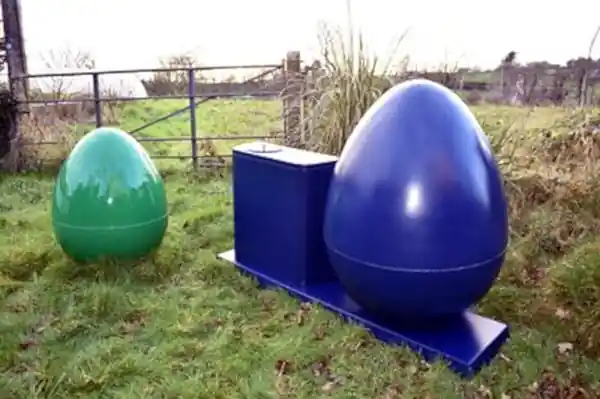 Egg-shaped home or small scale anaerobic or "biogas" plant.