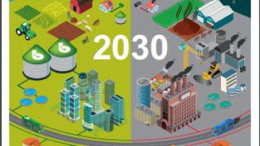 Image shows report cover on How to decarbonise biomethane 2030 pathway.