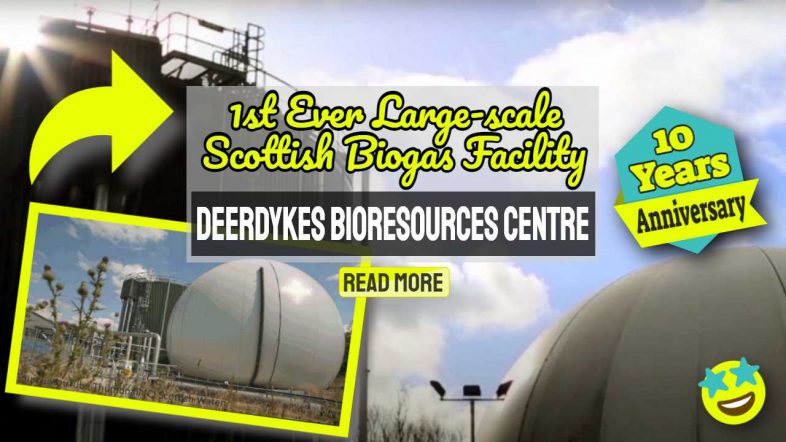 Image text: "Food Waste Recycling in Scotland at Deerdykes".