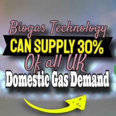 Image text states: "Anaerobic digestion and biogas can supply 30% of UK domestic gas demand."