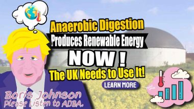 Image text: "Anaerobic Digestion Produces Renewable Energy Now!".
