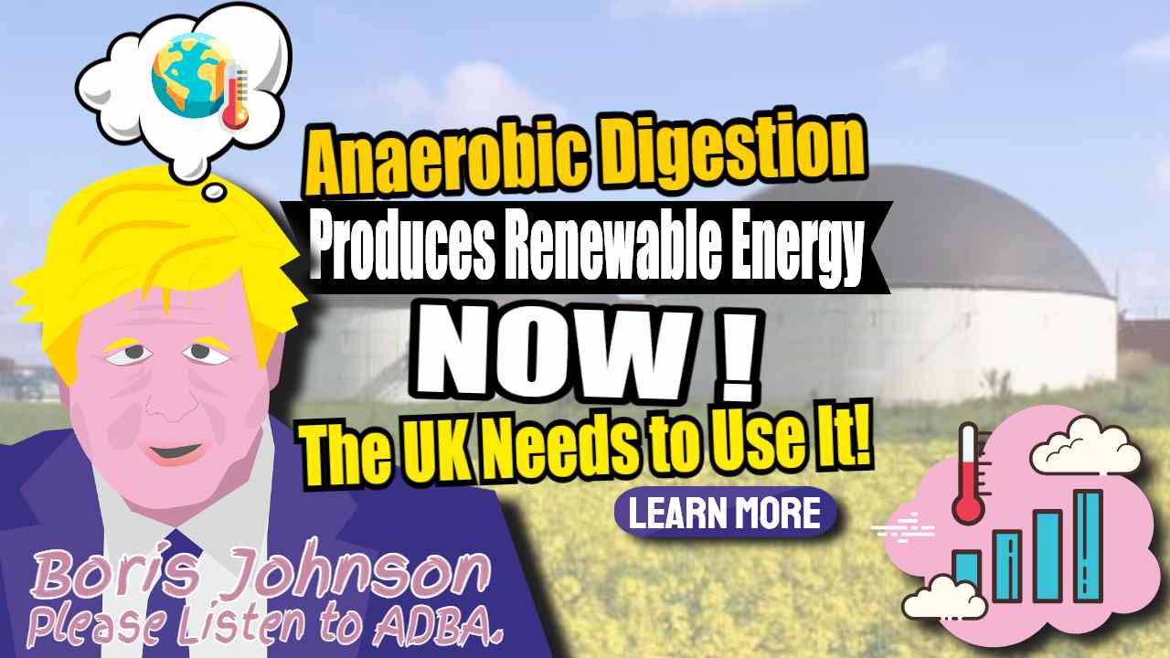 Image text: "Anaerobic Digestion Produces Renewable Energy Now!".