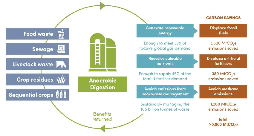 Circular economy of organic wastes graphic