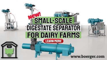 Image text: "Small-scale digestate separator Borger".
