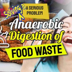 Image has text: "anaerobic digestion of food waste".