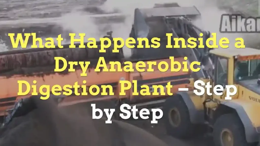 This featured image shows the thumbnail which introduces our first Dry Anaerobic Digestion video.