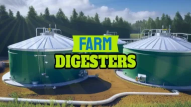A farm digesters installation view.