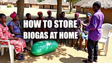 Featured imnage with text - How to Store Biogas at Home