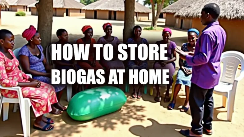 Featured imnage with text - How to Store Biogas at Home