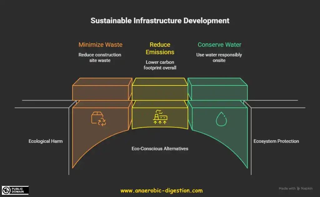 Reducing Environmental Impact - Explaining Sustainable Practices in Infrastructure visual bridge graphic