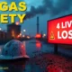 Biogas Safety image with sign 3 Lives Lost shows the aftermath of an accidental explosion.