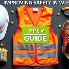 Featured image with the text - Improving SAFETY IN WTE FACILITIES - Featured Image showing PPE Use..