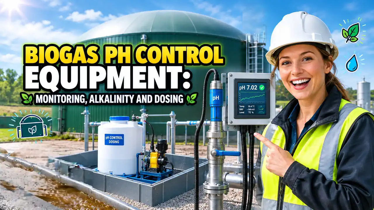Biogas pH Control Equipment Monitoring Alkalinity and Dosing - Article Featured Image.