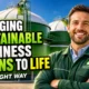 Featured image with the text: Bringing Sustainable Business Plans to Life the Right Way.