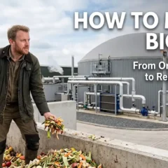 Featured image with the text How to Make Biogas.