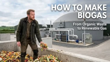 Featured image with the text How to Make Biogas.