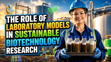 Image with the text: The Role of Laboratory Models in Sustainable Biotechnology Research.