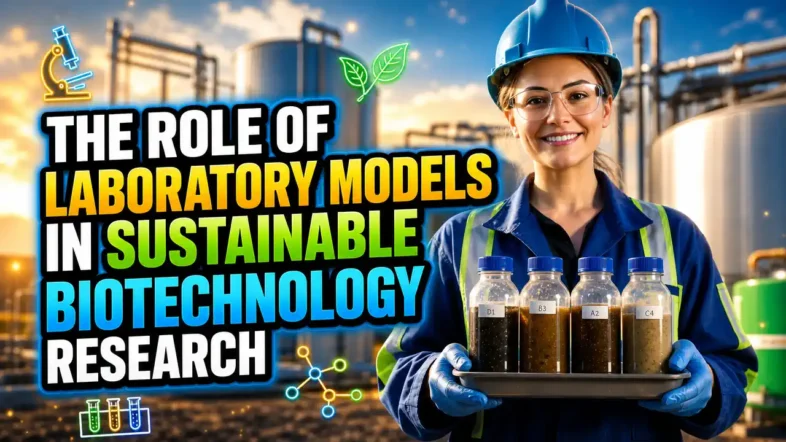 Image with the text: The Role of Laboratory Models in Sustainable Biotechnology Research.