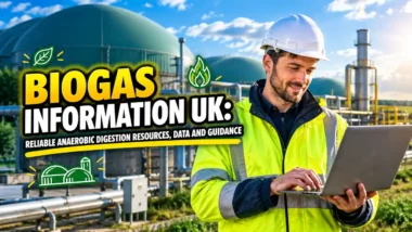 Featured image with the text: Biogas Information UK Reliable Anaerobic Digestion Resources Data and Guidance.