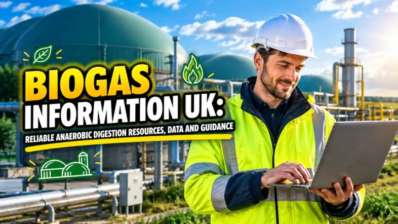 Featured image with the text: Biogas Information UK Reliable Anaerobic Digestion Resources Data and Guidance.